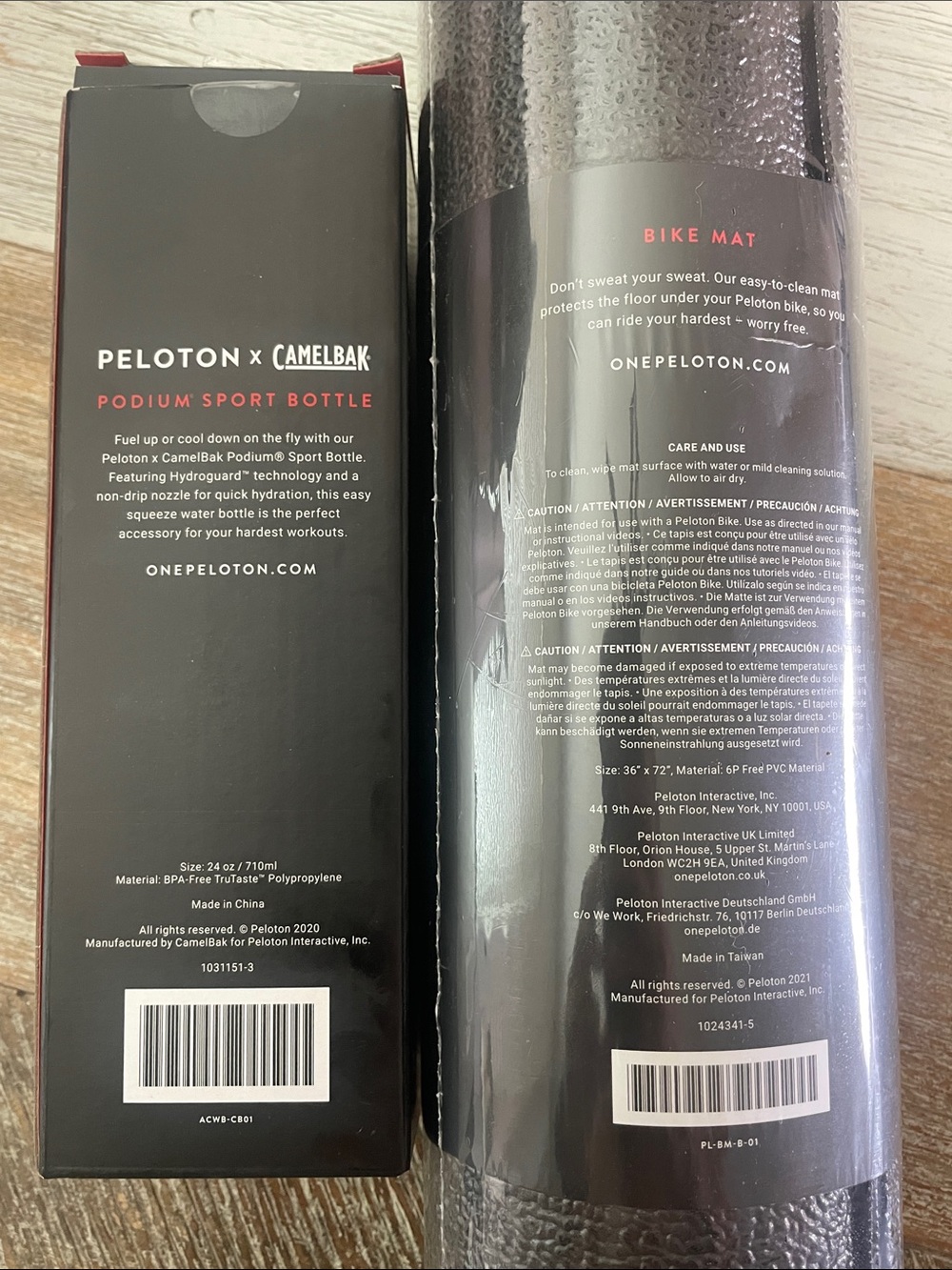 Peloton Bike Mat and NIB Podium Sport Bottle Bundle - Picture 7 of 7